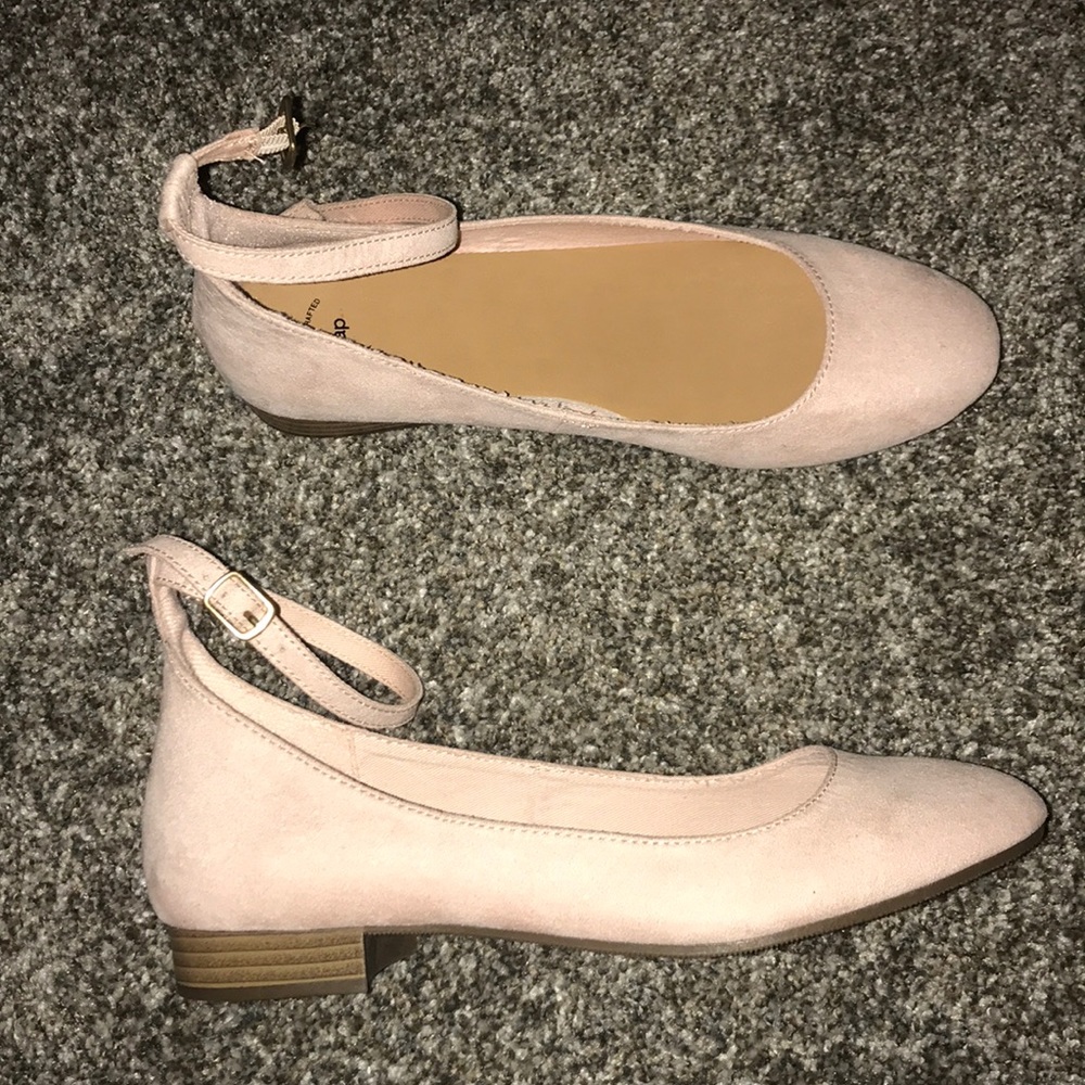 Gap Suede Light Pink Ankle Flats